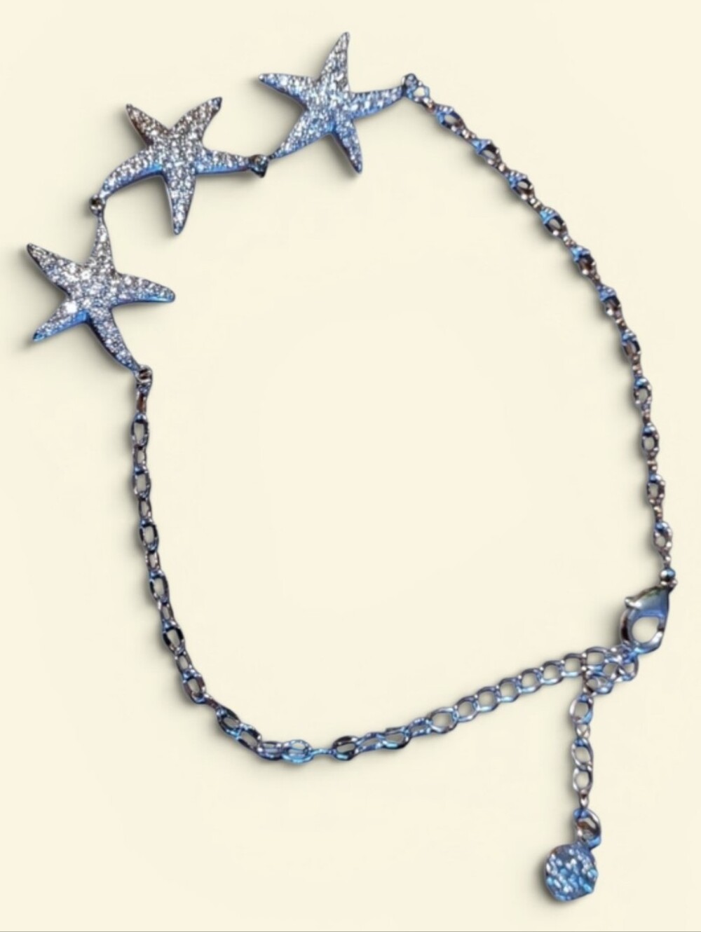 🥳4/$75!🥳 Crystal Starfish Anklet in Silver